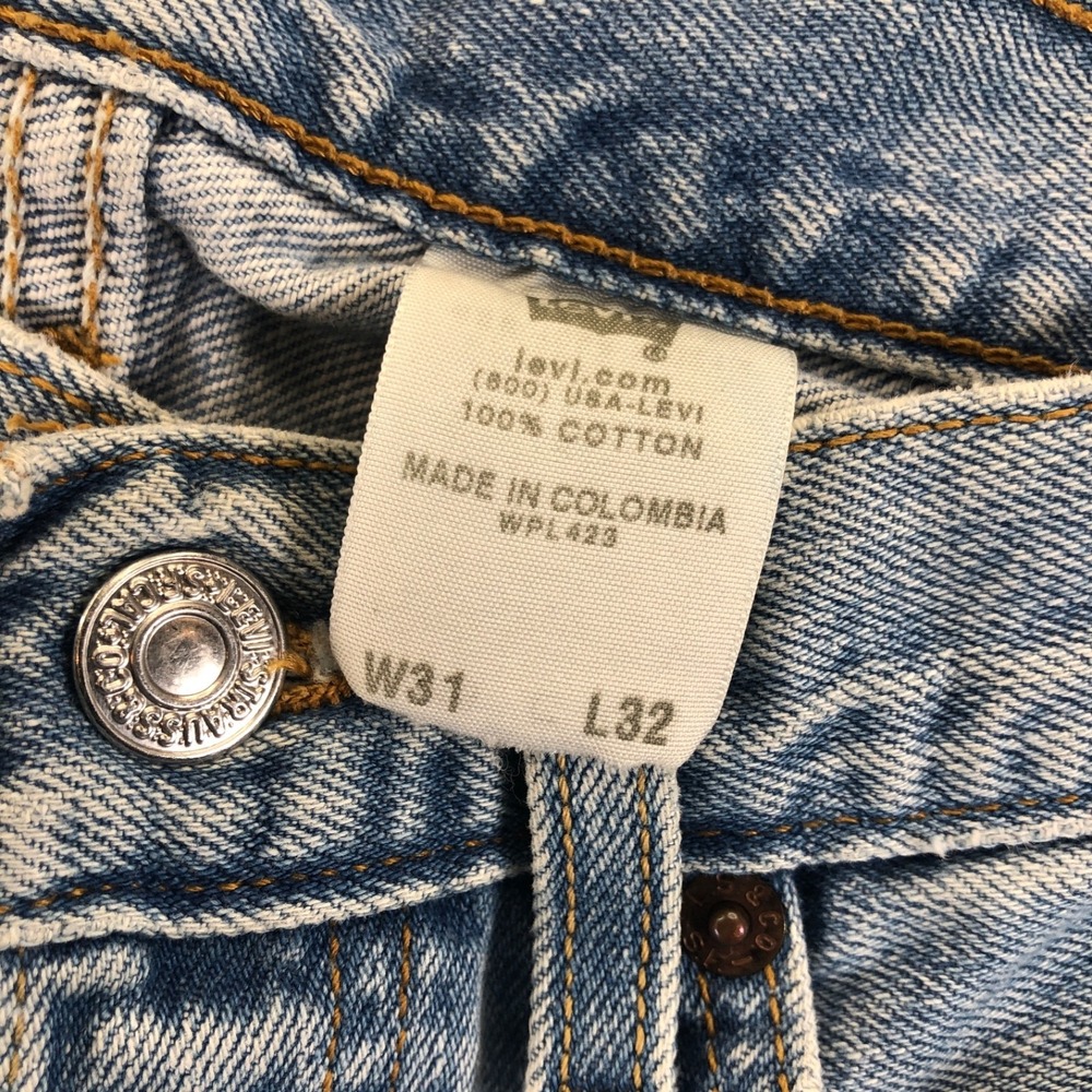 Vintage Levis Jeans Mens 31x32 Blue 501 Straight Leg Y2K Light Wash Classic 2006 - Picture 8 of 13